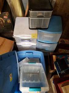 lot 241 image: 2- 3 Drawer Units and Other Storage Things