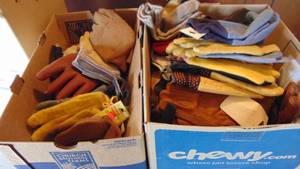lot 285 image: 2-Boxes of Gloves. Most are Brand New