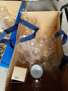 lot 329 image: 2- Boxes of Princess House Items. They Were Sample She Would Bring to Partys