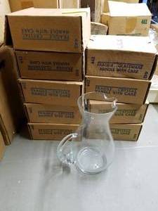 lot 346 image: NOS Princess House Crystal, 9-Boxes of #442 Total of 18 Footed Stems and Pitcher