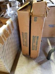 lot 349 image: 2-NOS Princess House #015 Brass and Glass End Tables