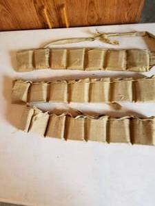 lot 217 image: 3- Fabric Ammo Belts with Ammo