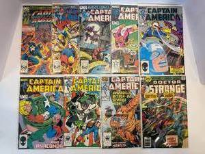 lot 59 image: Marvel Comic Book Lot Captain America. All comic books are bagged and boarded individually.