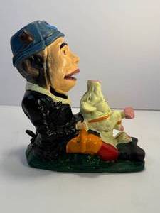 lot 11 image: Paddy and the Pig cast iron mechanical bank.This bank is in good working condition.