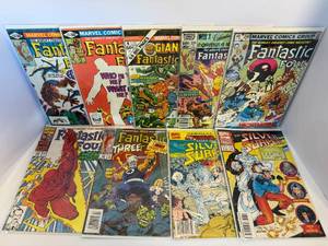 lot 55 image: Fantastic Four & Silver Surfer set of comics. All comic books are bagged and boarded individually.