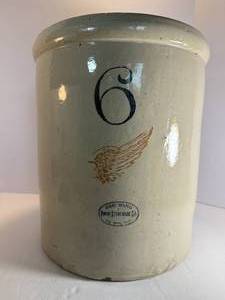lot 30 image: Six Gallon Red Wing crock.