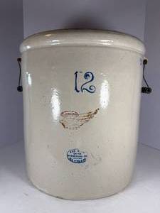 lot 34 image: 12 Gallon Red Wing Crock.