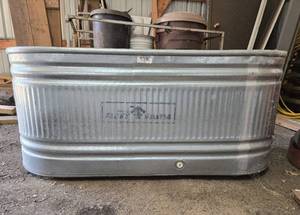 lot 8 image: LARGE Galvanized Steel Water Trough