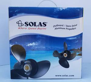 lot 25 image: Brand New SOLAS AMITA 3 Aluminum Boat Propellor for Mercury Outboards