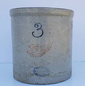 lot 33 image: RED WING 3 Gallon Stoneware Crock