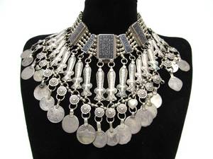 LARGE & Impressive Vintage Middle Eastern Dowry Necklace w/Coins