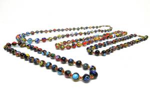 lot 71 image: Group of 4 Beautiful Vintage Venetian Glass Beaded Necklaces