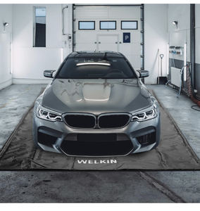 lot 105 image: Brand New Welkin Containment Car Mat 7ft 9in Non Slip Garage Floor Mat Heavy Duty Waterproof $125.99 Retail