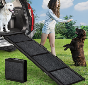 lot 108 image: Brand New Gravee Life Upgraded Heavy Duty Dog Ramp For Large Dogs 71L 20W  $129.62 Retail