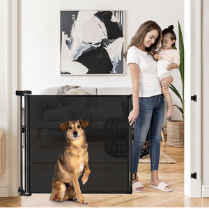 lot 118 image: Brand New Retractable Baby Gates for Doorway 55 Wide $47.88 Retail