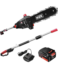 lot 138 image: Brand New MZK 8 Cordless Pole Saw, 4AH Battery Powered Pole Saws, 13-Foot Reach Chain with Oiling System, 20V $149.99 Retail