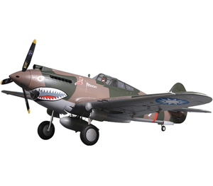 lot 145 image: Brand New FMS RC Plane for Adult P-40B Warhawk Flying Tiger 55.1 Wingspan Camo with Flaps LED $499.99 Retail