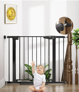 lot 155 image: Brand New Cumbor 29.7-40.6 BabyPet Gate For Stairs, Safety Gate, Pressure Mounted Auto Close Gate $79.99 Retail