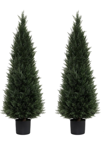 lot 164 image: Brand New JoyPower 4ft Artificial Topiary Cedar Pines 2 Pack $138.98