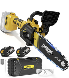 Brand New Imoumlive 8" Mini Chainsaw Cordless with 2x3.0Ah Large Batteries Brushless Handheld Auto Oiler $108.99 Retail