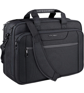 lot 194 image: Brand New Kroser Laptop Bag Expandable Laptop Briefcase Fits Up To 17.3 Laptop with Shoulder Strap Black