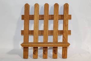 lot 52 image: Oak Wood Wall-Mount Shelf Rack with Pegs