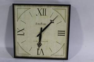 lot 55 image: FirsTime Wall Clock with Roman Numerals