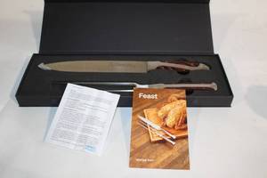 lot A-76 image: Hammer Stahl Carving Knife and Fork Set