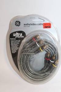 lot 103 image: GE Ultra Pro 6ft RCA AudioVideo Cable with Gold Plated Connectors