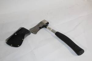 lot 134 image: Used Camping Axe with Protective Sheath