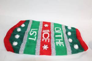 lot 148 image: Merry & Bright Christmas Pet Sweater with On The Nice List Design