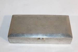 lot 208 image: Vintage Metal Cigarette Case with Engravings