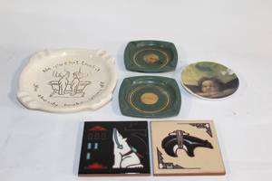 lot 219 image: Collection of Vintage Decorative Plates and Tiles