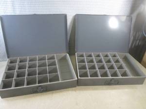 lot 1 image: (EW3) 2 Metal Portable Organizer Bo...
