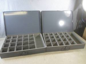 lot 4 image: (A-2) 2 Metal Portable Organizer Bo...