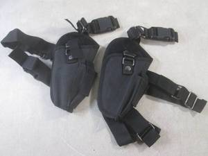 lot 9 image: (CS) 2 Canvas Hand Gun Holsters...