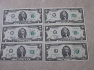 lot 74 image: (CNTR) 6 Uncirculated Sequential US...
