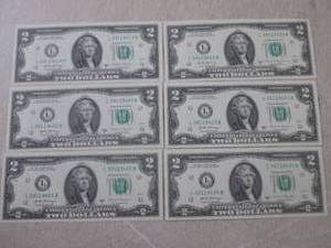 lot 77 image: (CNTR) 6 Uncirculated Sequential US...