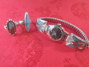 (FS) Croton Watch with Turquoise Ba...