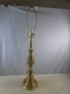 lot 126 image: (CS) Brass Lamp 31 12 Tall - Heav...