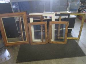 lot 148 image: (C-2) 2 Glass Front Cabinet Doors a...