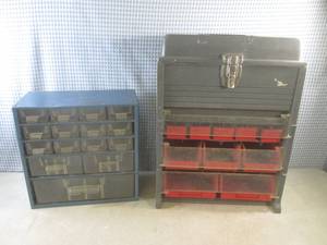 lot 182 image: (BS) 15-Drawer Organizer and 10-Bin...