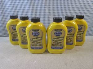 lot 208 image: (B-1) 6 Bottles of Yellow Mustard 2...