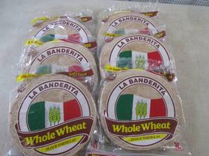 lot 220 image: (B-1) 6 Packs of 10 Whole Wheat Flo...