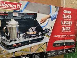 lot 7 image: Classic Compact 2-Burner Propane Stove (New)