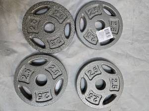 lot 56 image: Lot of Four 2.5Lb weight Plates ) new)