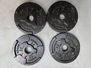 lot 67 image: Lot of Four 2.5Lb weight Plates (new)