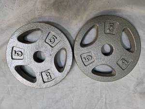lot 71 image: Lot of two 5Lb Weight Plates ( New)