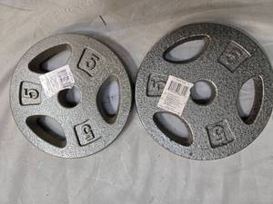 lot 72 image: Lot of two 5Lb Weight Plates ( New)