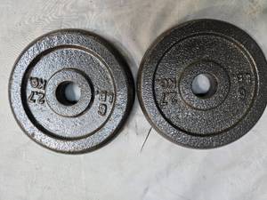 lot 74 image: Lot of two 6Lb Weight Plates ( USED)